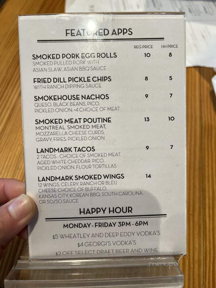 Landmark - Cleveland, OH menu_pic