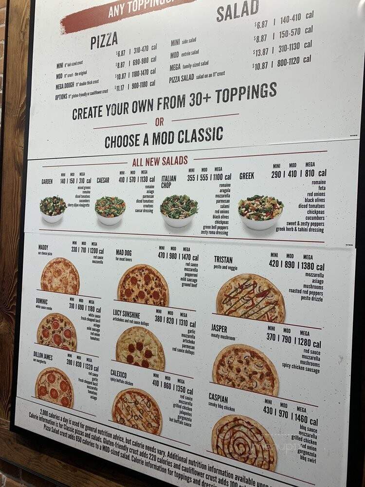 MOD Pizza - Midvale, UT menu_pic
