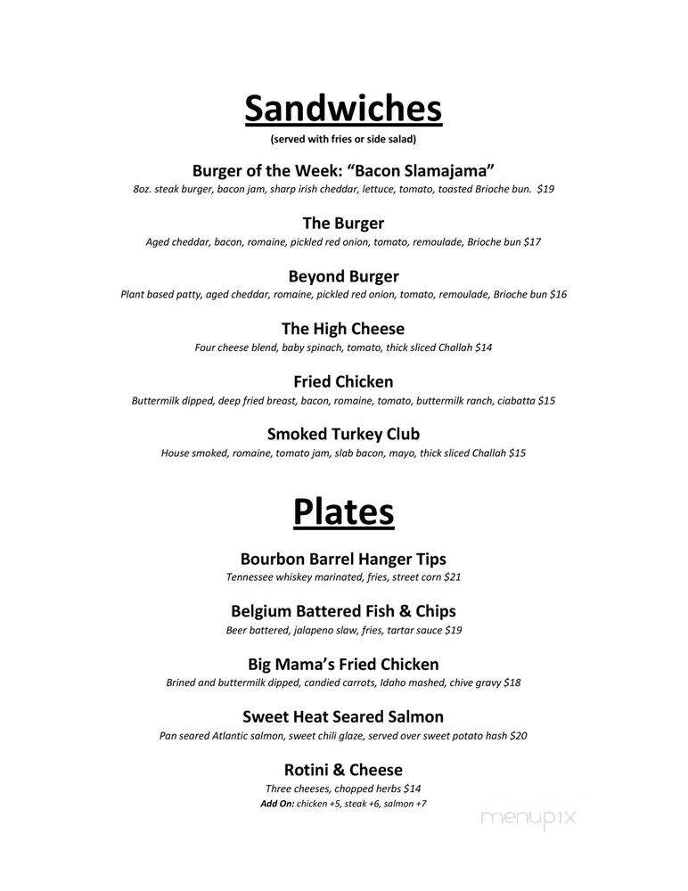 4th Wall Restaurant & Bar - Boston, MA menu_pic