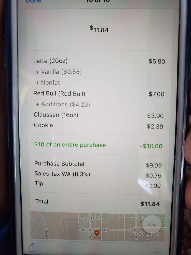 D & M Coffee - Ellensburg, WA menu_pic