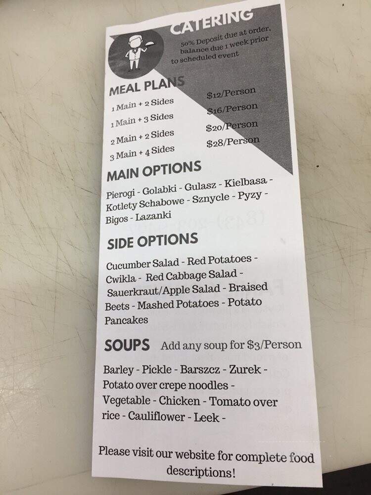 Krystyna's Authentic Polish Food - Charleston, SC menu_pic