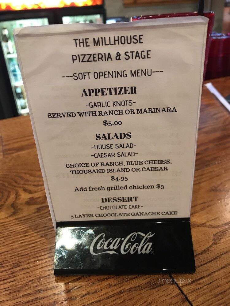 The Millhouse Pizzeria & Stage - Garland, TX menu_pic