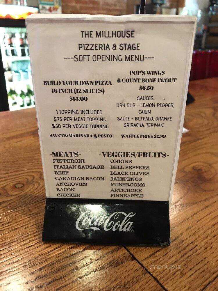 The Millhouse Pizzeria & Stage - Garland, TX menu_pic