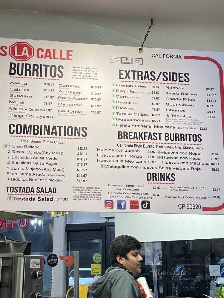 Tacos La Calle - Buena Park, CA menu_pic