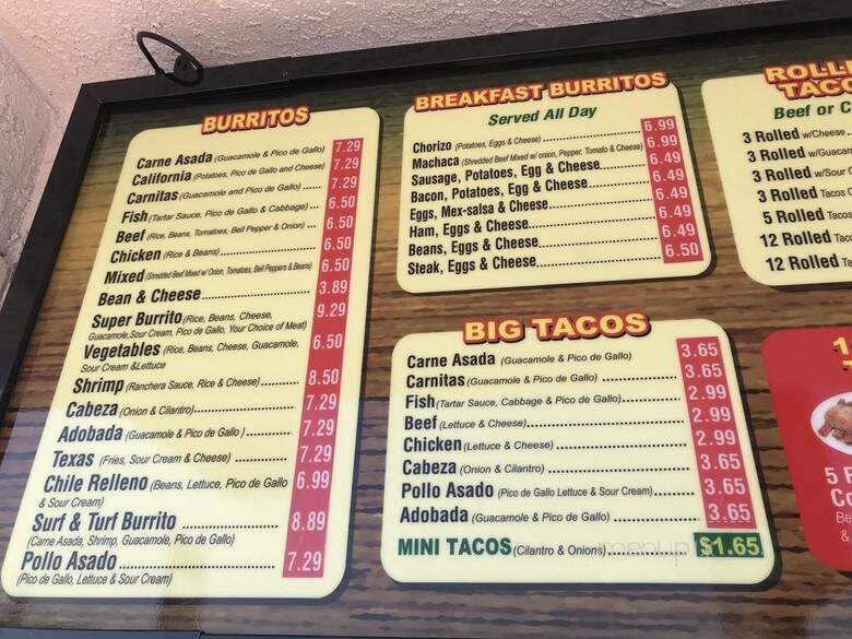 Adalberto's Mexican Food - Lakewood, CA menu_pic