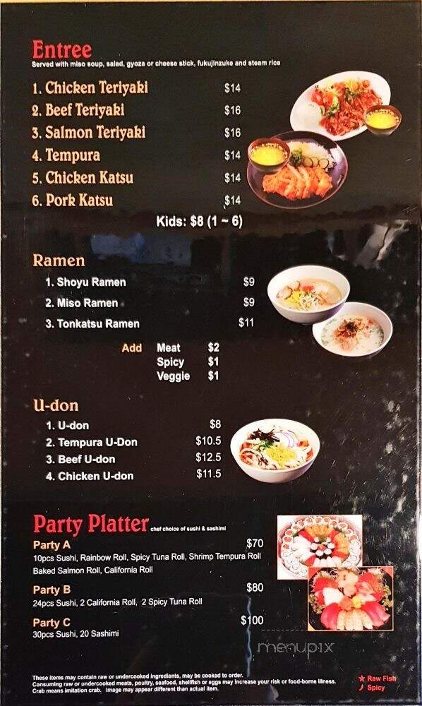Jin Sushi - Lakewood, WA menu_pic