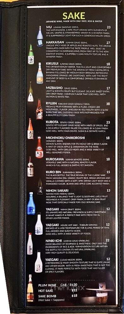 Jin Sushi - Lakewood, WA menu_pic