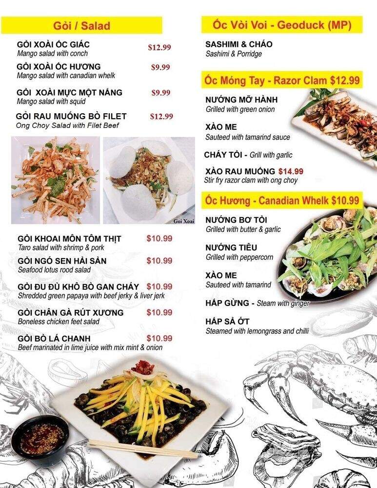 Vua Oc - Garden Grove, CA menu_pic