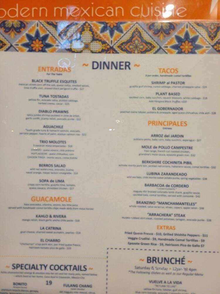Kahlo - New York, NY menu_pic