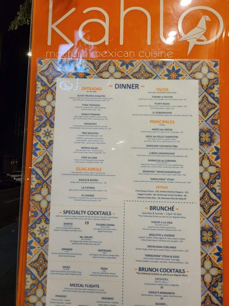 Kahlo - New York, NY menu_pic
