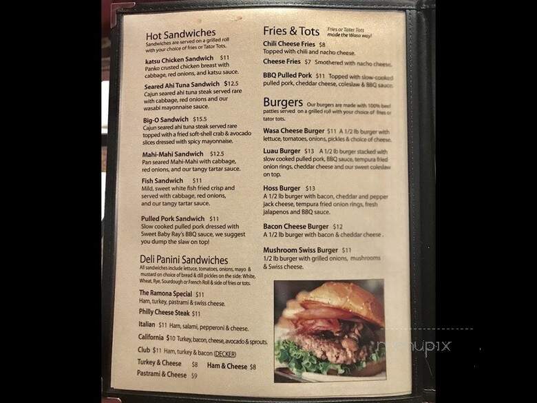 Wasa Sushi Bar & Grill - Ramona, CA menu_pic