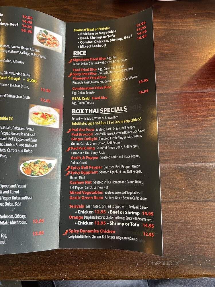 Box Thai Street Food - Van Nuys, CA menu_pic