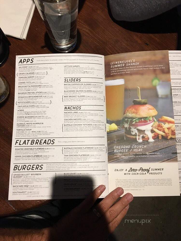 Bar Louie - Nashville, TN menu_pic
