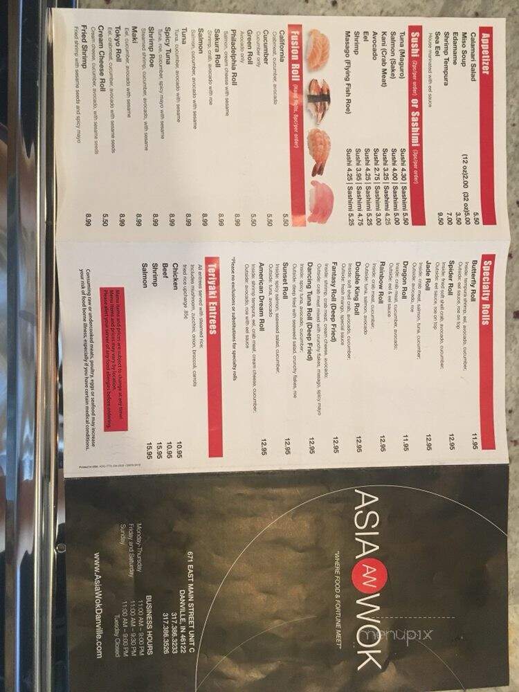 Asia Wok - Danville, IN menu_pic