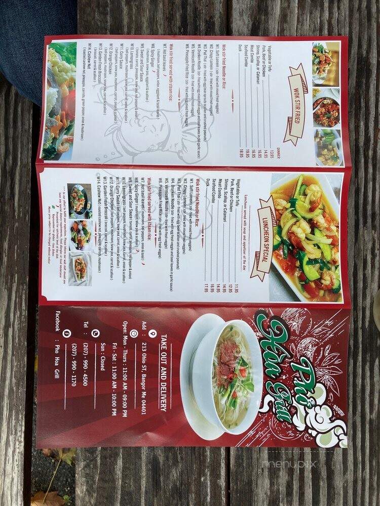 Pho Hoa Grill - Bangor, ME menu_pic