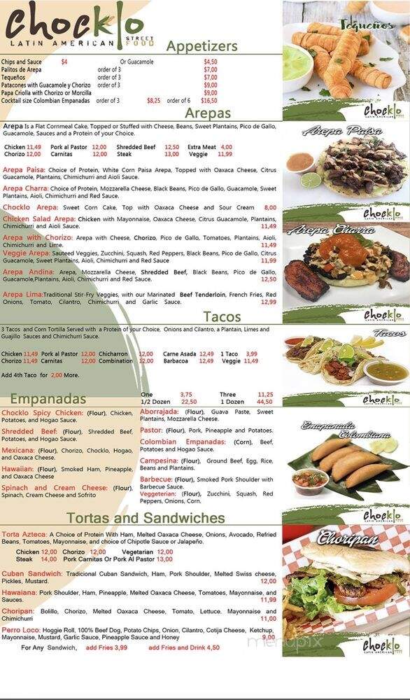 Chocklo - Centennial, CO menu_pic