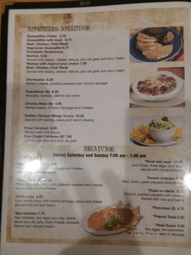 El Manantial - Wauconda, IL menu_pic