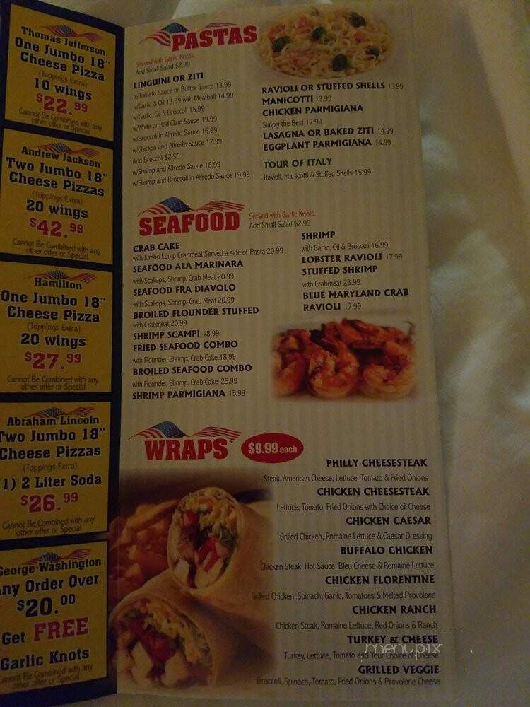 Captain's Pizza & Sub - Ocean City, MD menu_pic