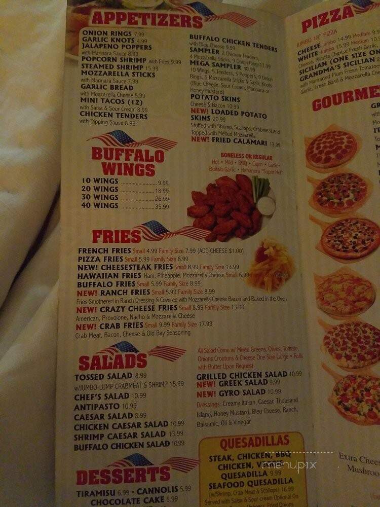 Captain's Pizza & Sub - Ocean City, MD menu_pic
