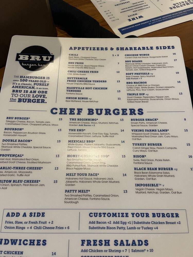 BRU Burger Bar - Noblesville, IN menu_pic
