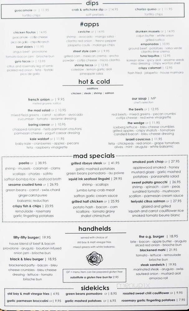 Mad Chef Kitchen & Bar - Ellicott City, MD menu_pic