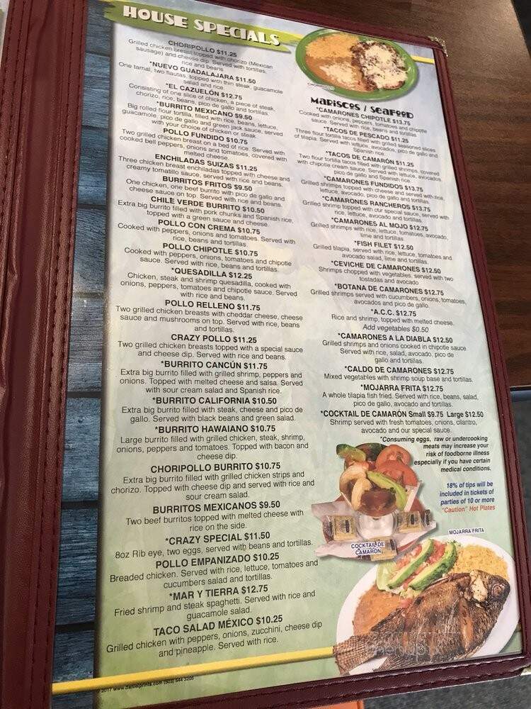 Crazy Mexico - High Point, NC menu_pic