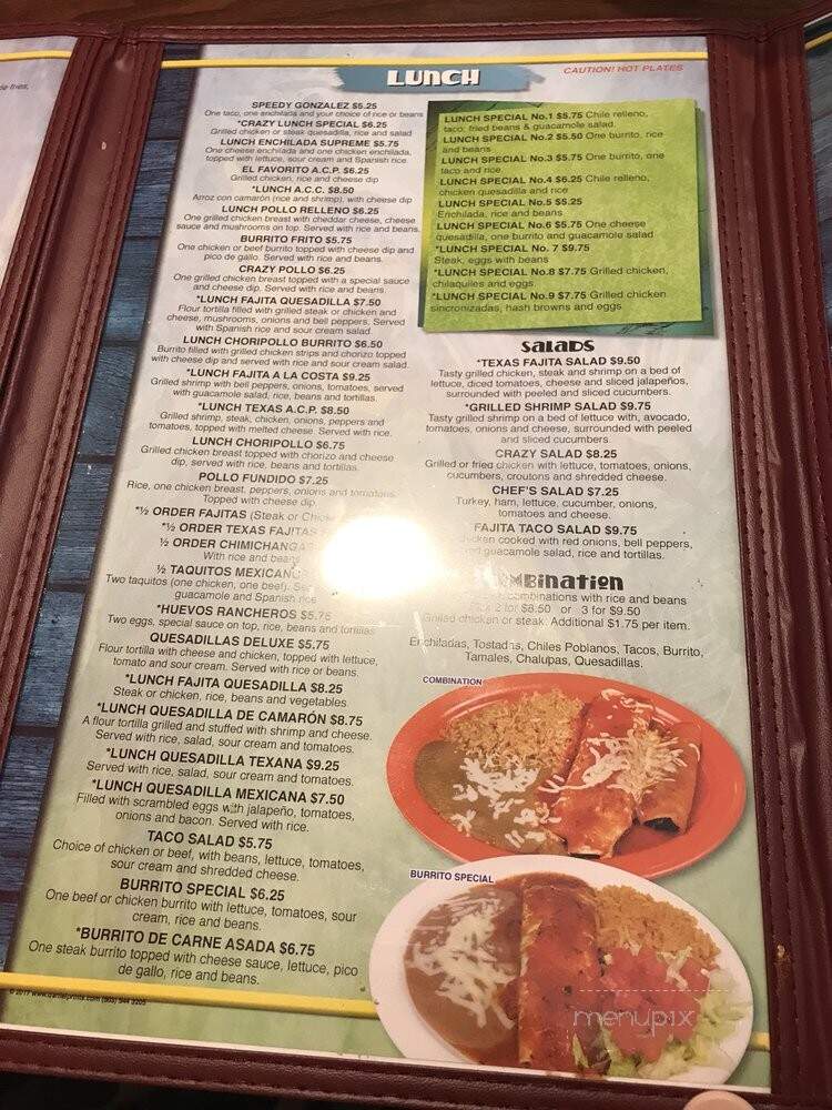 Crazy Mexico - High Point, NC menu_pic
