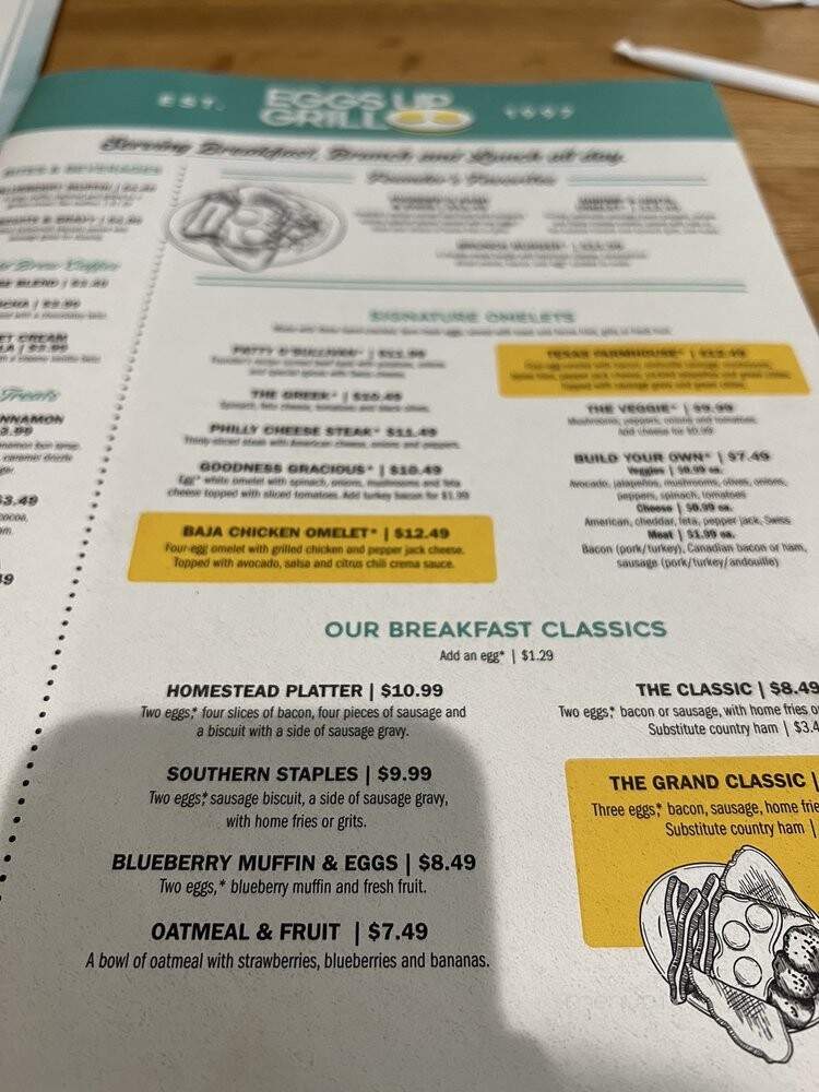 Eggs Up Grill - Florence, SC menu_pic