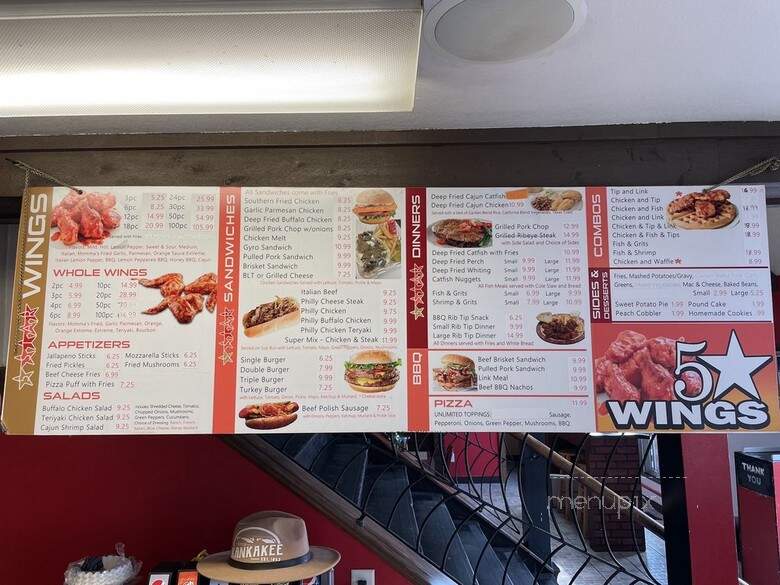 5 Star Wings - Kankakee, IL menu_pic