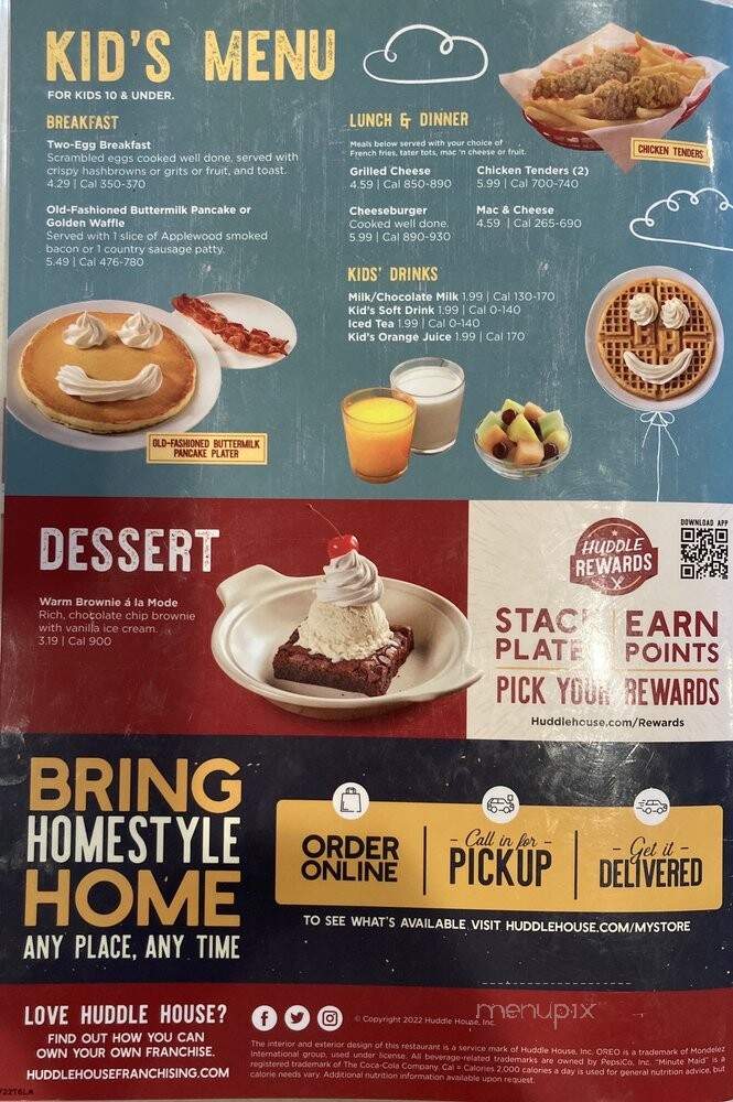 Huddle House - Alexandria, LA menu_pic