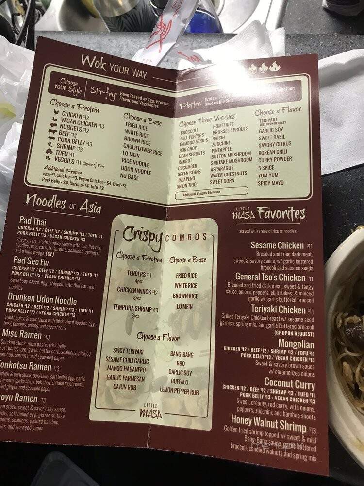 Little Masa - Tallahassee, FL menu_pic