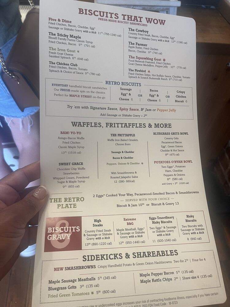 Maple Street Biscuit - Savannah, GA menu_pic