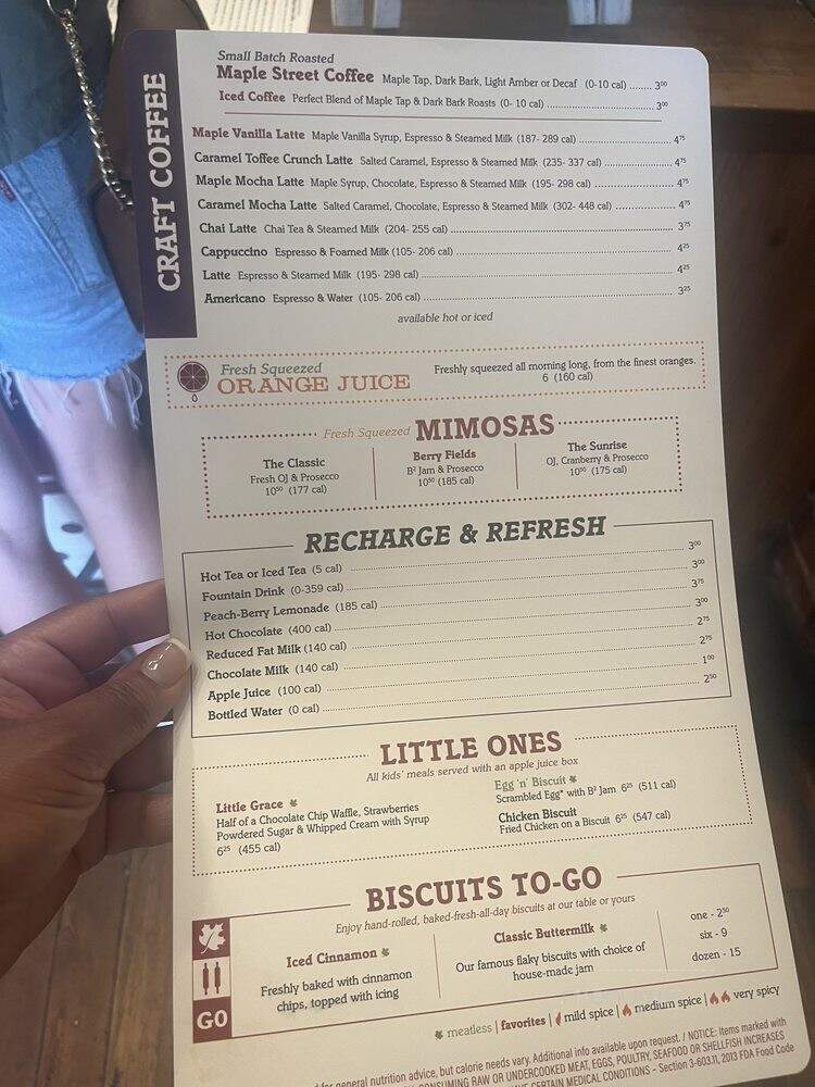 Maple Street Biscuit - Savannah, GA menu_pic