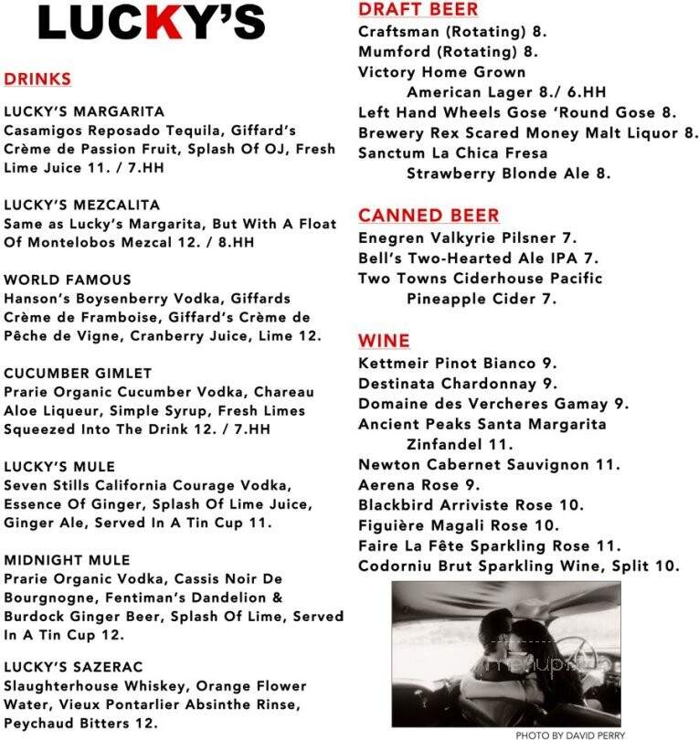 Lucky's - Culver City, CA menu_pic