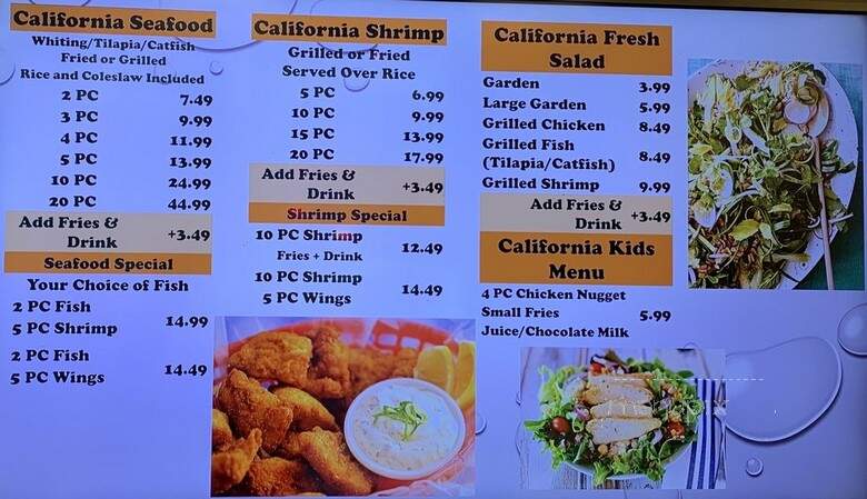California Chicken Wings - Woodbridge, VA menu_pic