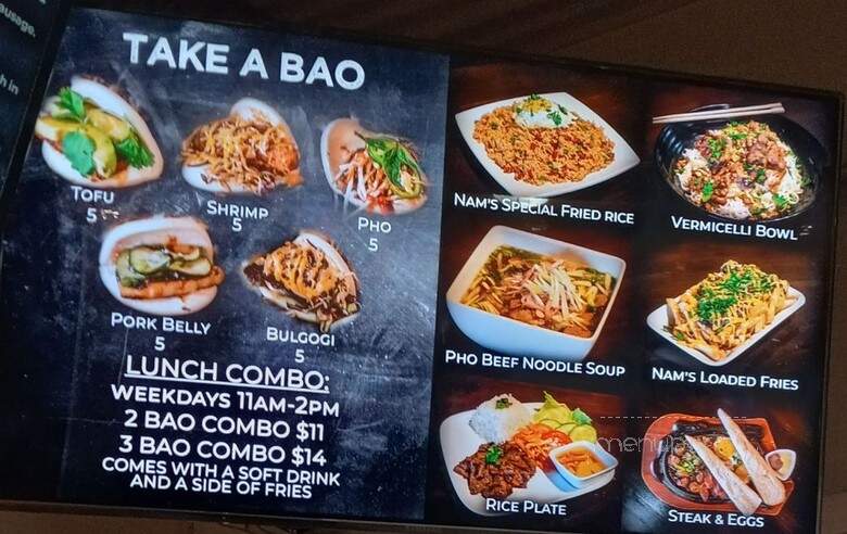 Nam Cafe - College Station, TX menu_pic