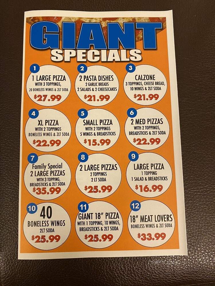 New York Giants Pizza - Lutz, FL menu_pic