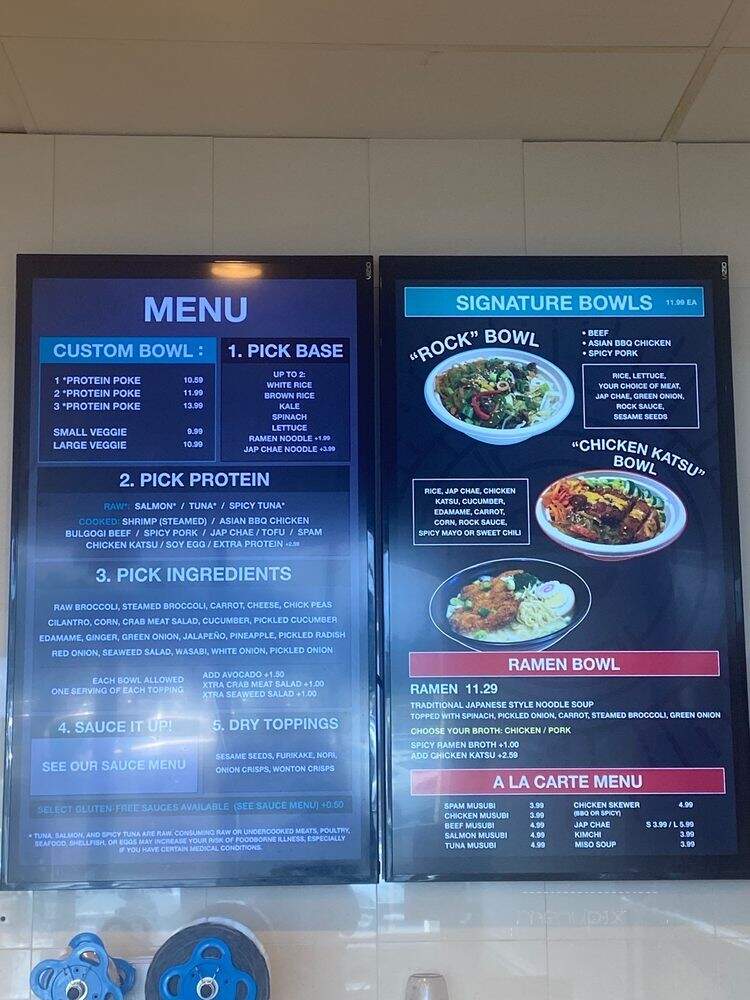 Poke Rock Atlanta Bowl & Grill - Lawrenceville, GA menu_pic