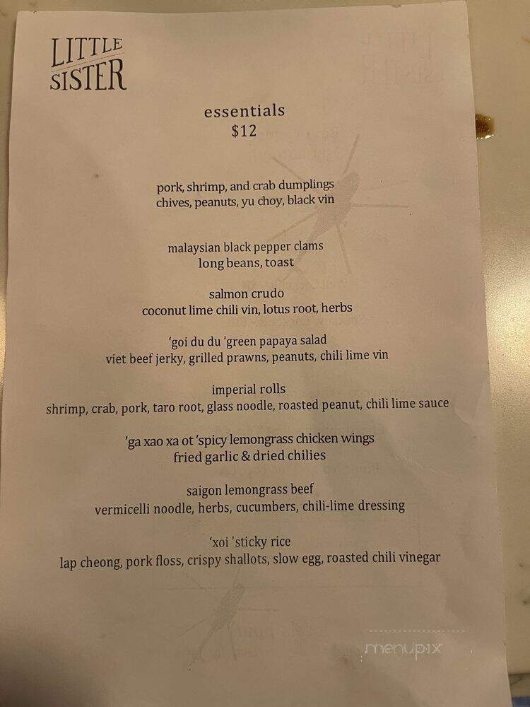 Little Sister - Redondo Beach, CA menu_pic