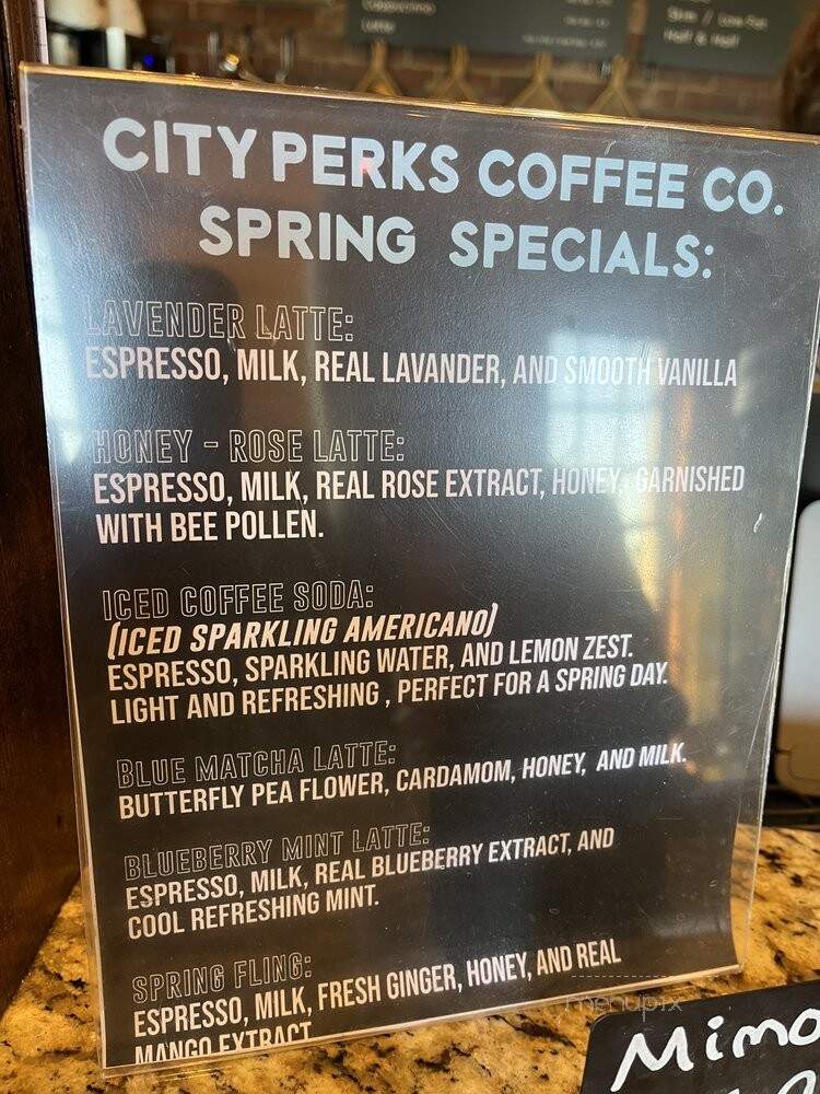 City Perks Coffee Coffee Co. - St. Augustine, FL menu_pic