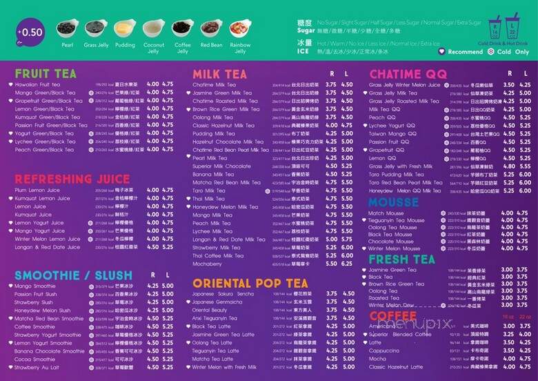 Chatime - Cincinnati, OH menu_pic