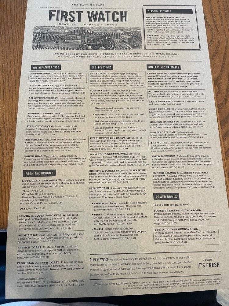First Watch - Overland Park, KS menu_pic