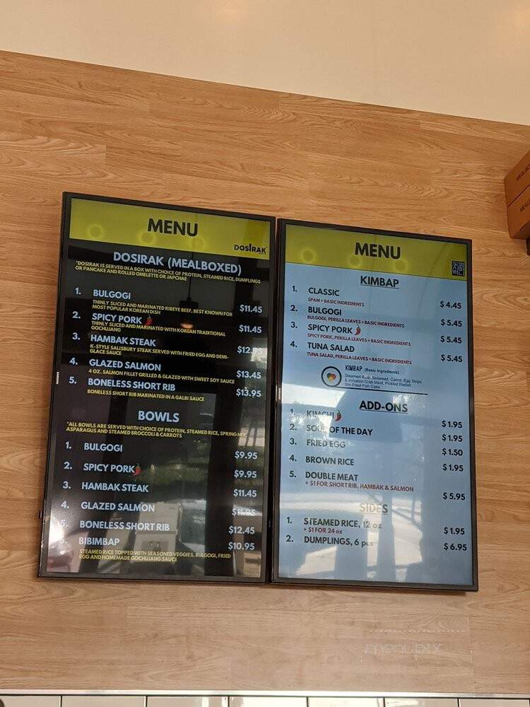 Dosirak Company - Irvine, CA menu_pic