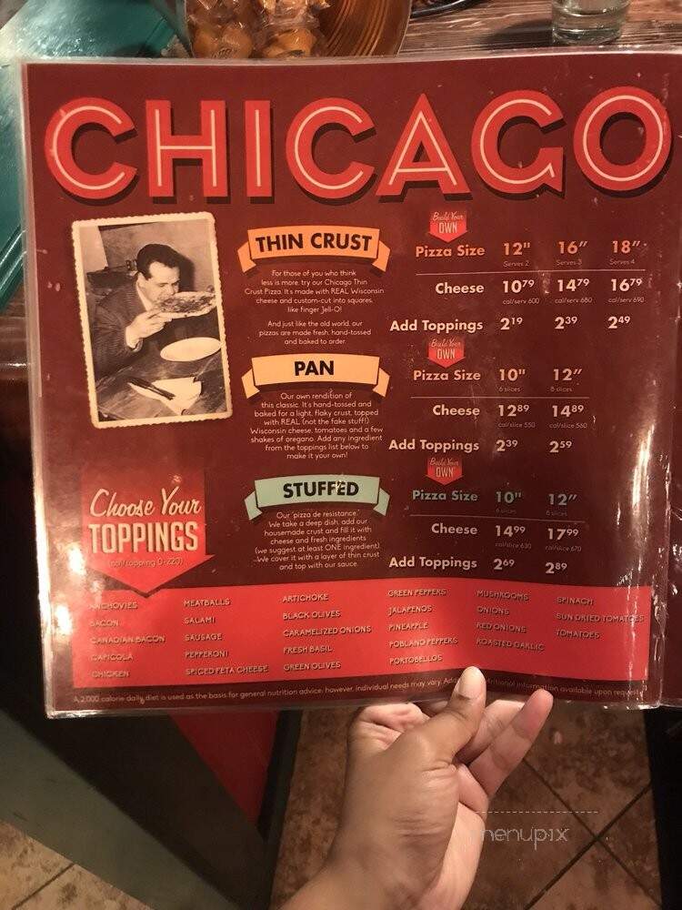 Oregano's Pizza Bistro - Tucson, AZ menu_pic