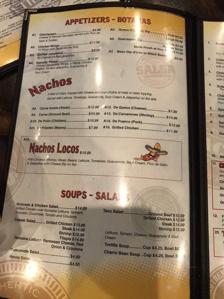 El Paso Mexican Grill - Denham Springs, LA menu_pic