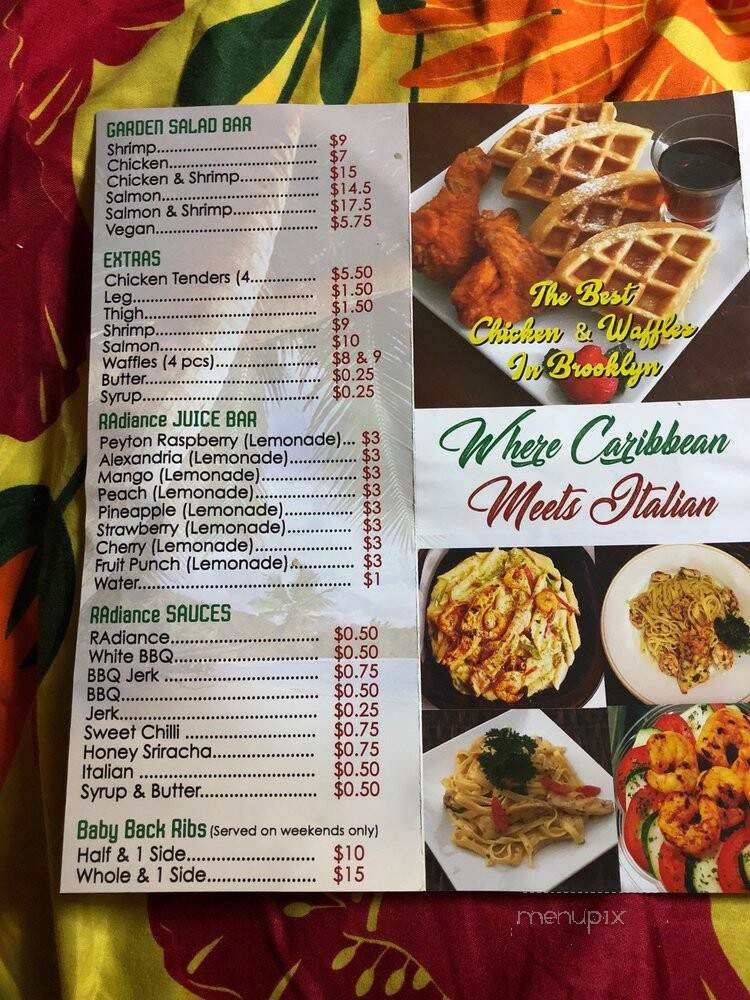 Radiance Restaurant - Brooklyn, NY menu_pic