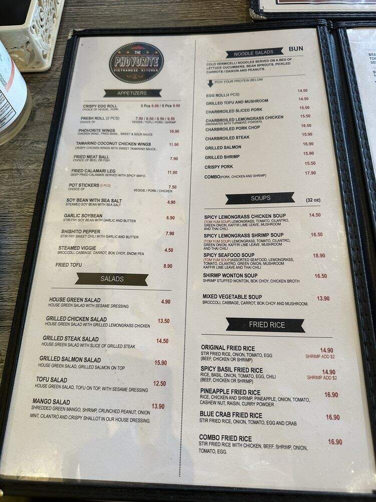 Phovorite Vietnamese Kitchen - Culver City, CA menu_pic