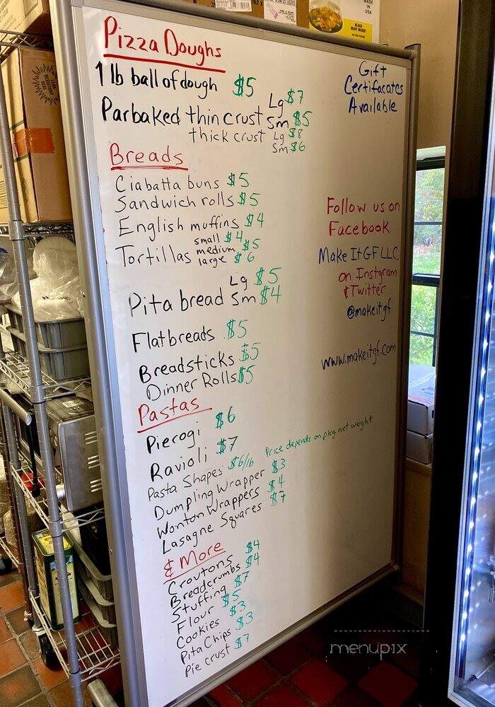 Make It GF - Canton, CT menu_pic