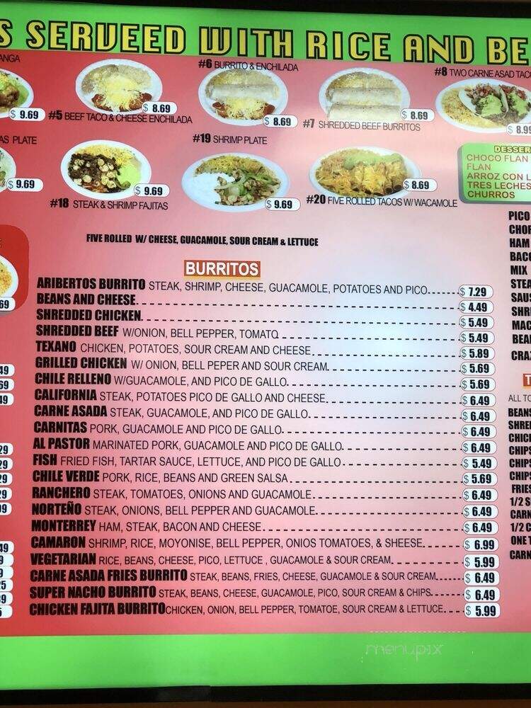 Los Aribertos Mexican Food - Herriman, UT menu_pic