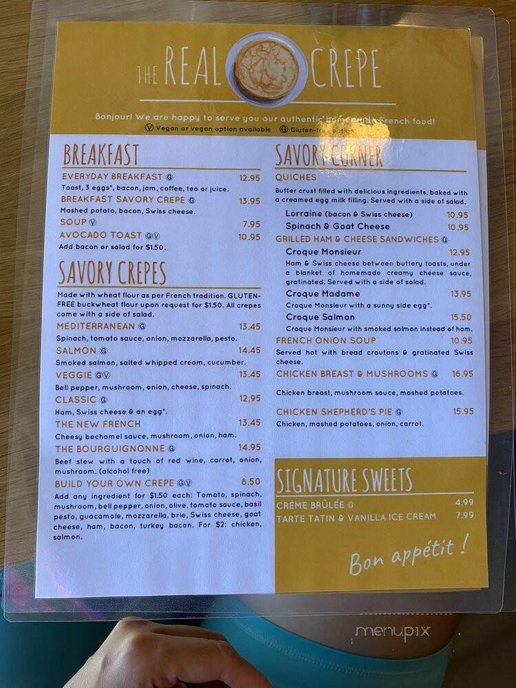 The Real Crepe - Las Vegas, NV menu_pic
